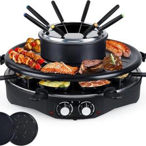 Electric Table Grill - Indoor Non-stick Electric Round Grill Griddle