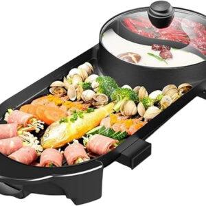 Hot Pot with Grill, BBQ Grill Indoor Hotpot Pot Electric Combo