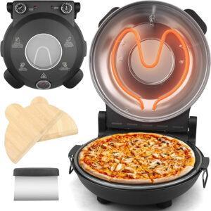 Electric Pizza Oven Indoor Countertop, 12 Inch Pizza Maker Machine