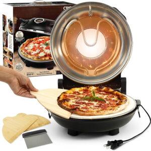 Crispy Crust Pizza Oven - 12 Inch Electric Pizza Oven Indoor