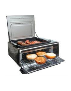 9-In-1 Flip Air Fryer Oven Grill XL Unique vertical storage design