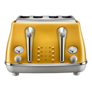 LA 4 Slice Toaster in Yellow
