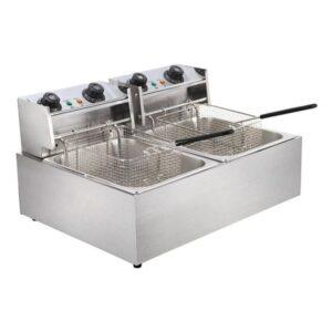 20L Electric Commercial Deep Fryer Double Baskets 4400W