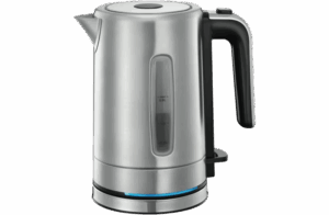 A stylish yet compact kettle in grey with a 0.8L capacity
