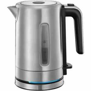 A stylish yet compact kettle in grey with a 0.8L capacity
