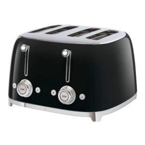 50's, 60's, 70's Style 4 Slice Toaster in Black